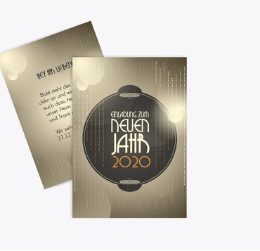 Neujahrskarte Glamour