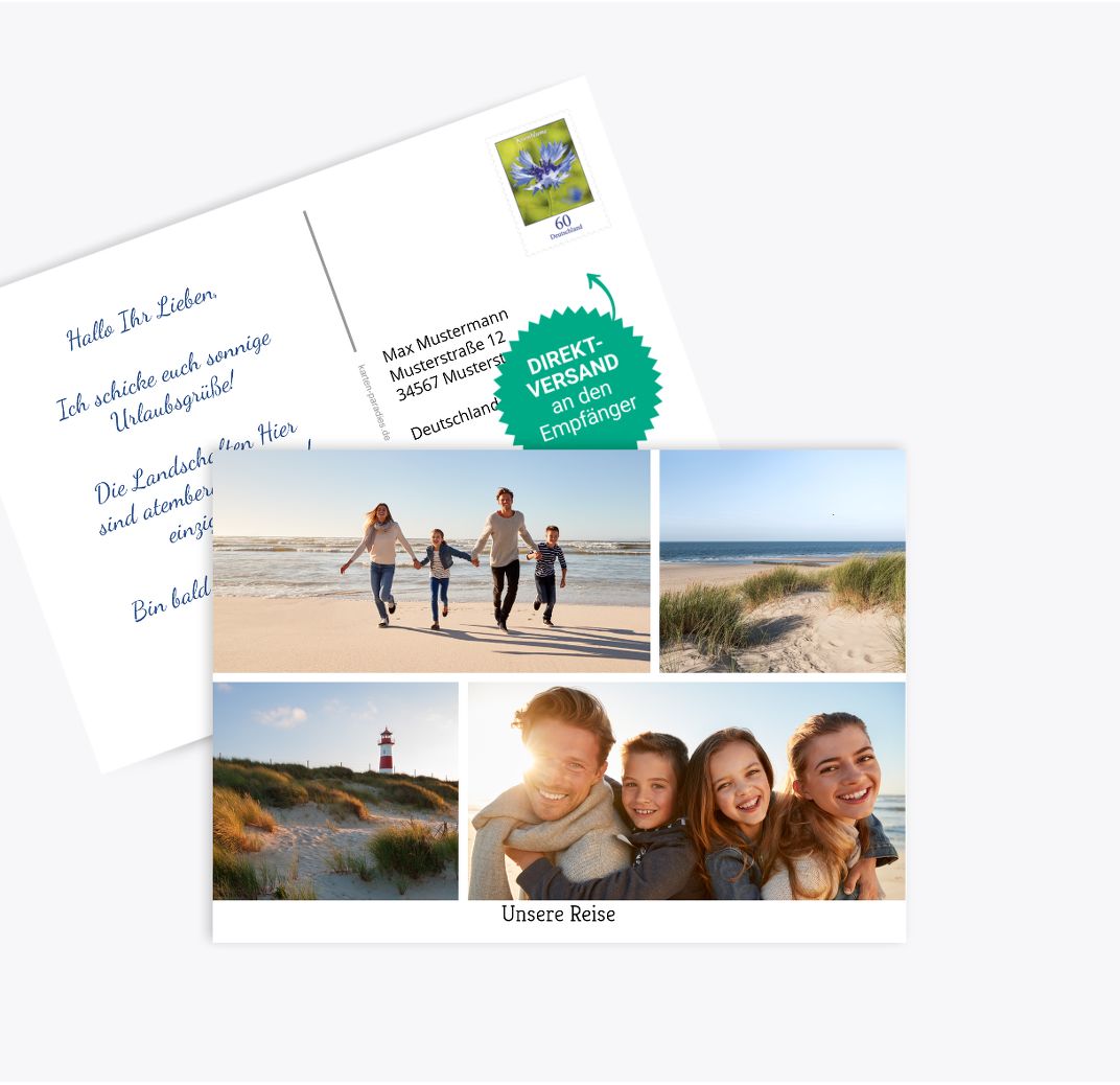 Fotopostkarten selbst gestalten, drucken & versenden lassen!