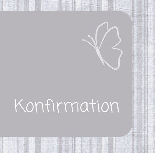 Ansicht 2 - Konfirmation Einladung Butterfly 2