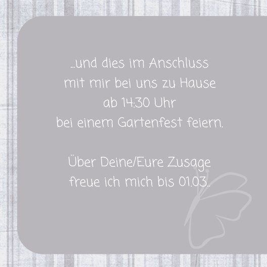 Ansicht 7 - Konfirmation Einladung Butterfly 2