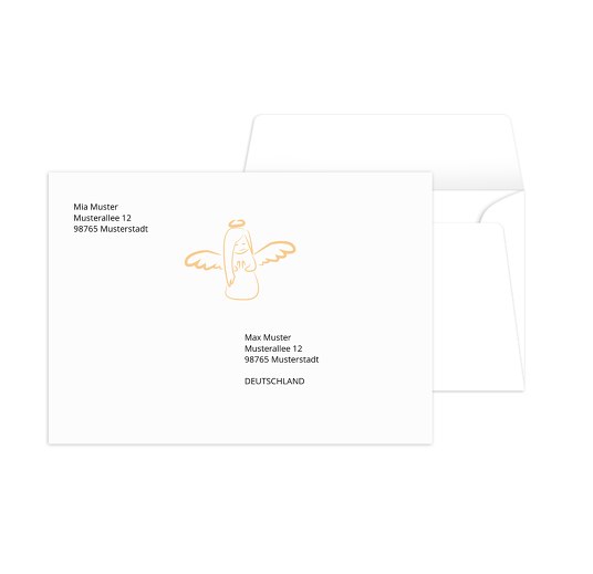 Umschlag Angle PastellHellOrange 161x114mm