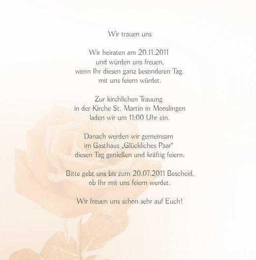 Ansicht 4 - Hochzeit Einladung Rose