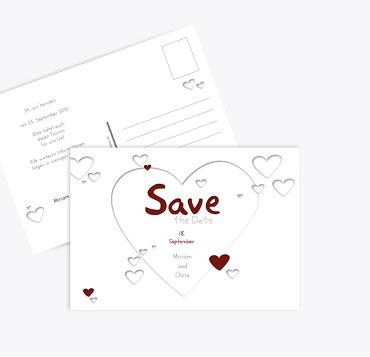 Save-the-Date Herzform