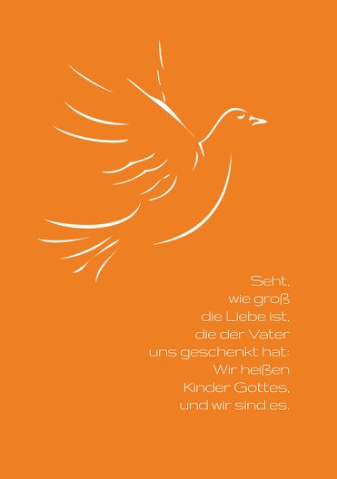 Ansicht 3 - Kommunionskarte Pigeon