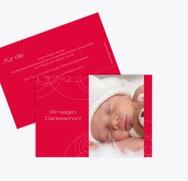 Tauf Dankeskarte Circles