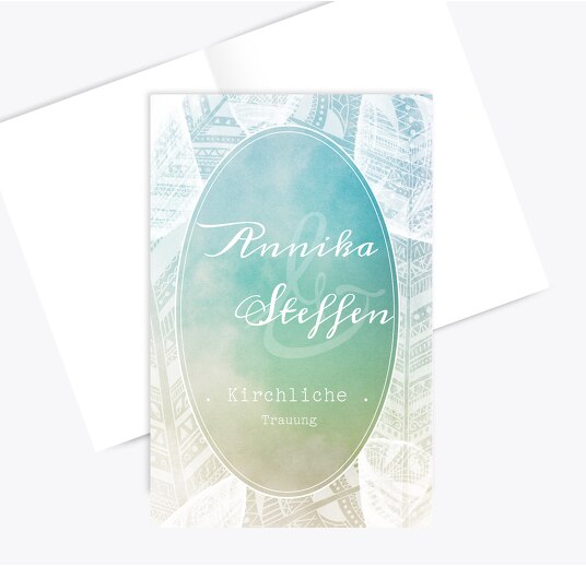 Kirchenheft Umschlag Federleicht AquaTürkis 148x210mm