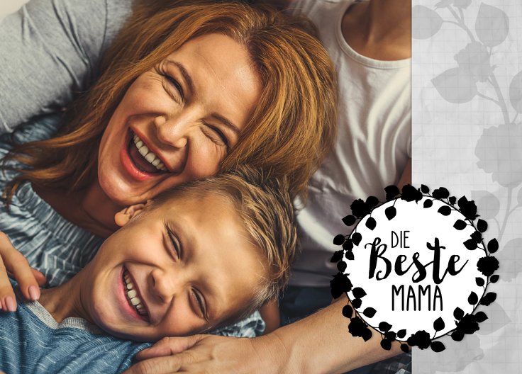 Ansicht 2 - Fotospruchkarte Beste Mama