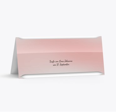 Taufe Tischkarte Spiegelung