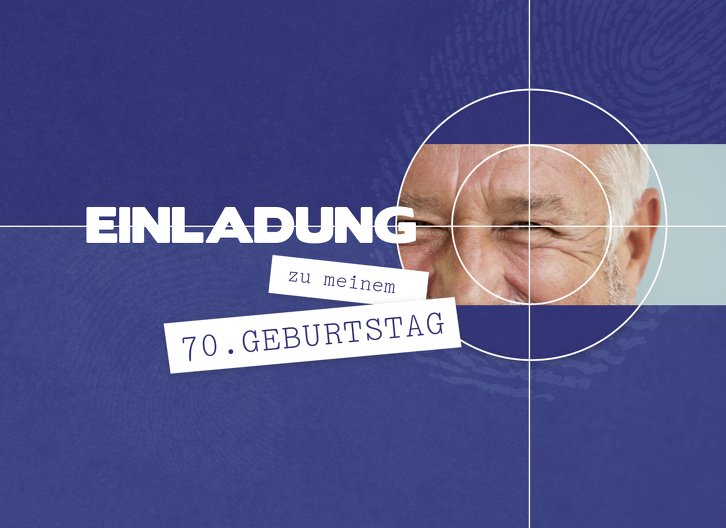 Ansicht 3 - Geburtstagseinladung Foto Krimi 70