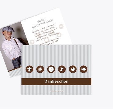 Konfirmation Danke stripes-buttons