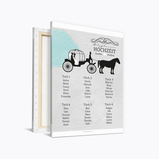 Sitzplan Kutsche PastellHellTürkis 400x600mm