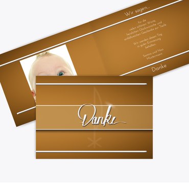 Taufe Dankeskarte Chi-Rho