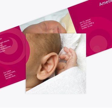 Baby Dankeskarte Kreise