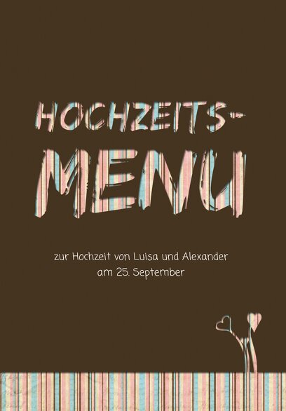 Ansicht 3 - Hochzeit Menükarte Wir heiraten