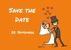 Ansicht 4 - Hochzeit Save-the-Date Comic Brautpaar