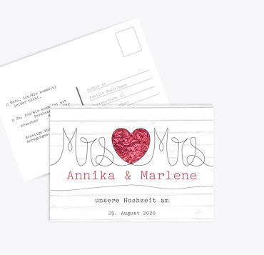 Antwortkarte Mrs&Mrs