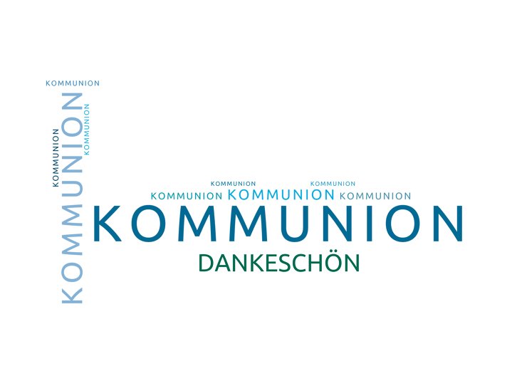 Ansicht 3 - Kommunion Dankeskarte Script