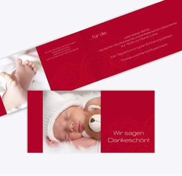 Tauf Dankeskarte Circles