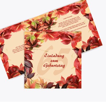 Einladungskarte Blumentraum 65