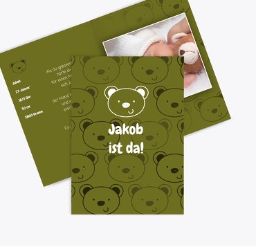 Babykarte Bärchen