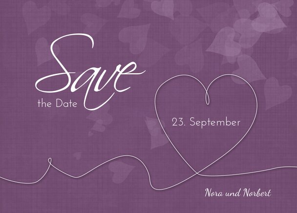 Ansicht 2 - Hochzeit Save-the-Date ewiges Band