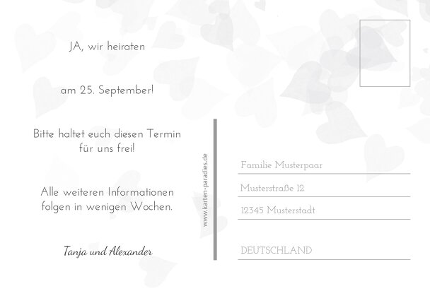 Ansicht 3 - Hochzeit Save-the-Date ewiges Band