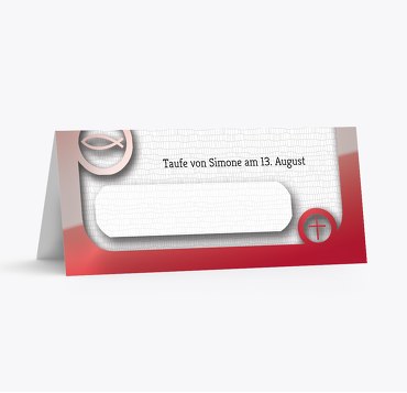 Taufe Tischkarte Taufsymbolrahmen