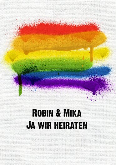 Ansicht 3 - Hochzeit Einladung Regenbogenliebe