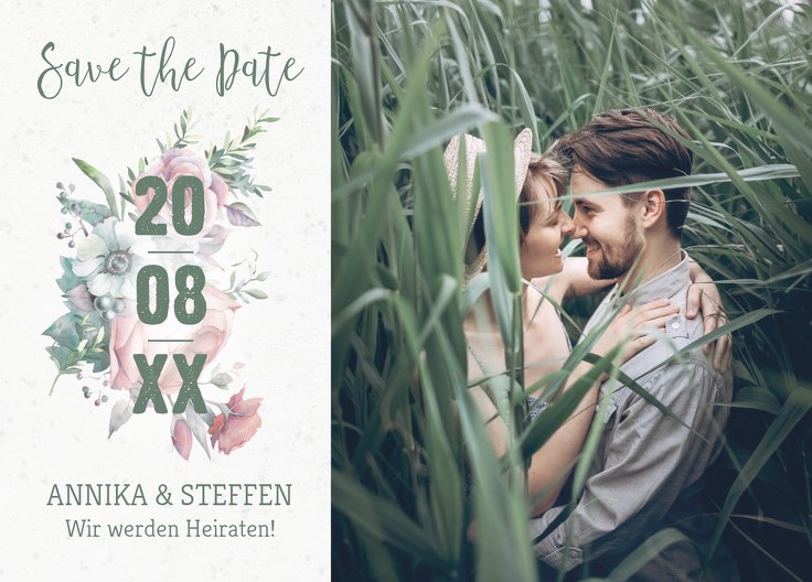 Ansicht 2 - Save-the-Date Verträumt