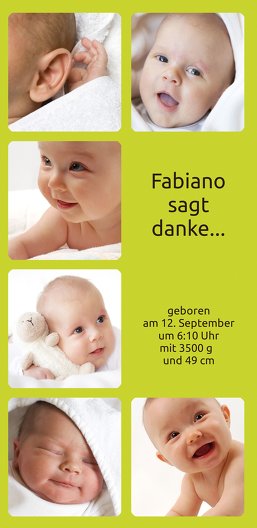 Ansicht 3 - Baby Dankeskarte Album