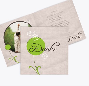 Hochzeit Dankeskarte Fantasyflower