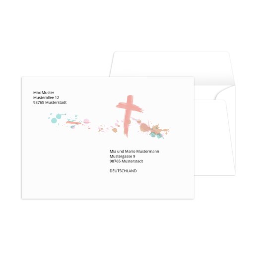 Umschlag einfach Bunt HellRot 161x114mm