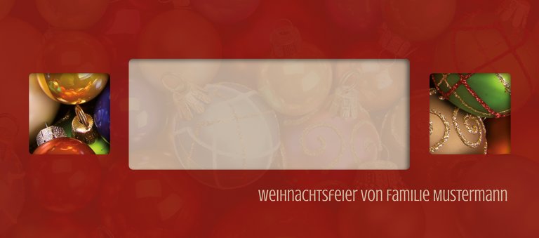 Ansicht 3 - Tischkarte Christbaumkugeln