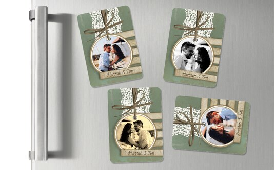 Magnet Vintage Lace hellgrünblau 55x77mm