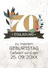 Ansicht 4 - Geburtstagseinladung Blumenzahl 70