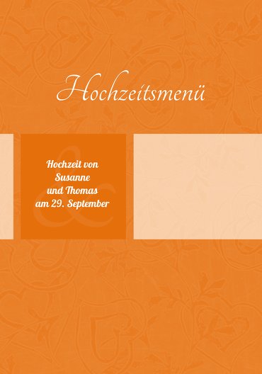 Ansicht 3 - Hochzeit Menükarte Hochzeitsglück