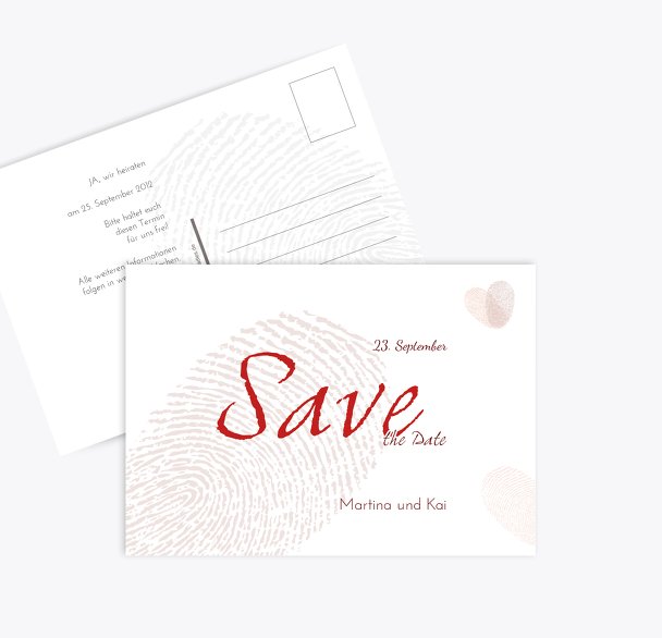 Save-the-Date fingerprint