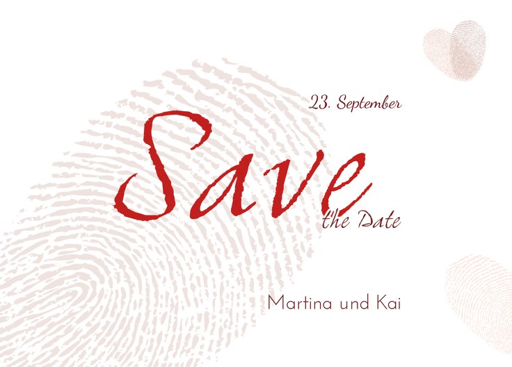 Ansicht 2 - Save-the-Date fingerprint