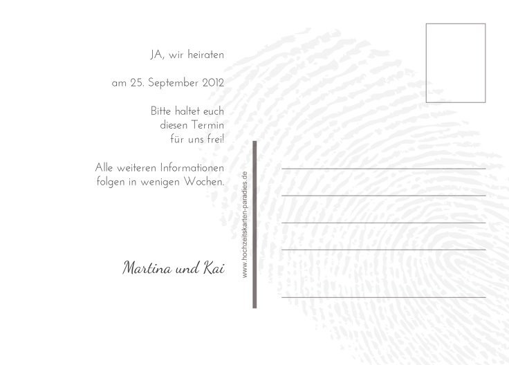 Ansicht 3 - Save-the-Date fingerprint