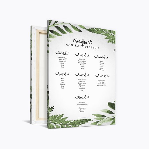 Sitzplan Blätterwerk DunkelGrün 400x600mm