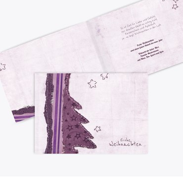 Grußkarte Stoffbaum