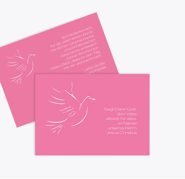 Kommunion Dankeskarte Pigeon