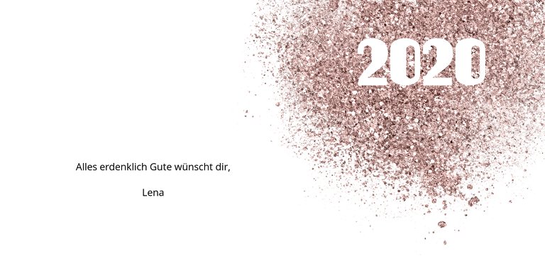 Ansicht 5 - Neujahrskarte Glitterschrift