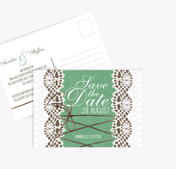 Save-the-Date Vintage Schleife