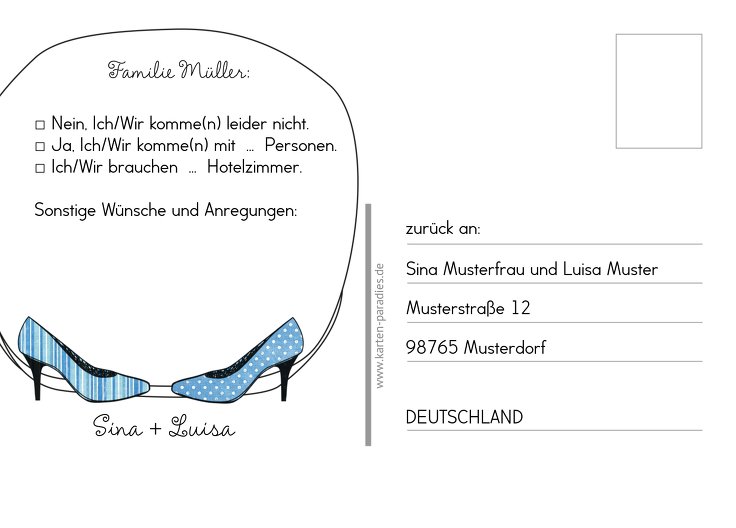 Ansicht 3 - Antwortkarte High Heels