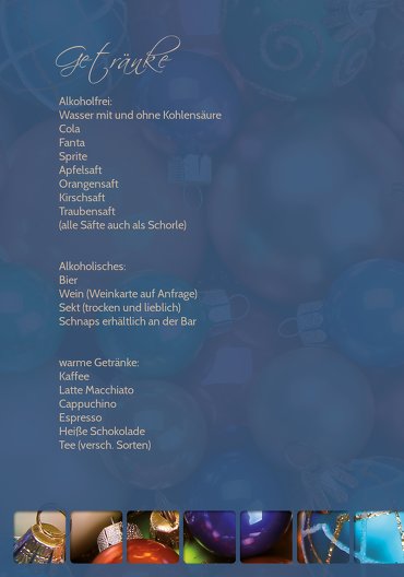 Ansicht 4 - Menükarte Christbaumkugeln