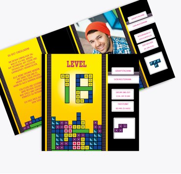 Geburtstagskarte 8bit Game 18 Foto