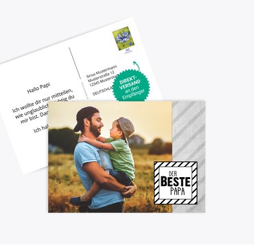 Fotospruchkarte Bester Papa