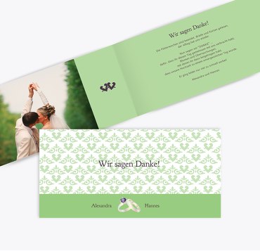 Hochzeit Danke Ornament mit Herz