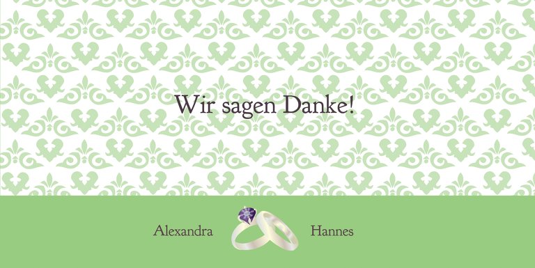 Ansicht 3 - Hochzeit Danke Ornament mit Herz